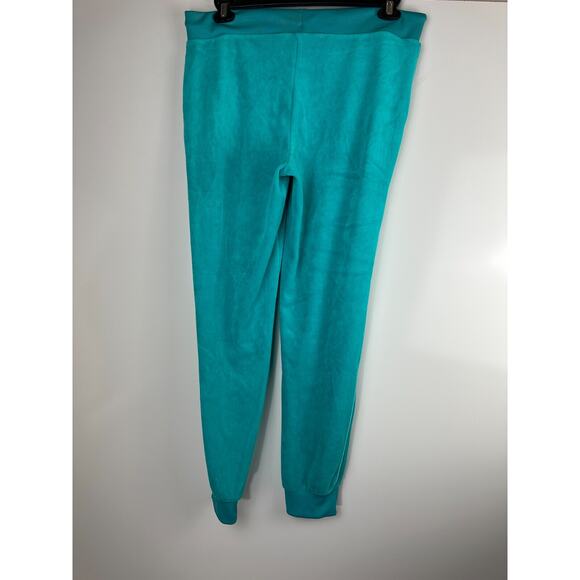 Juicy Couture Y2K Terry Velour Track Jacket Pants Teal Rhinestone J Jogger Set L - Picture 12 of 16
